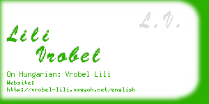 lili vrobel business card